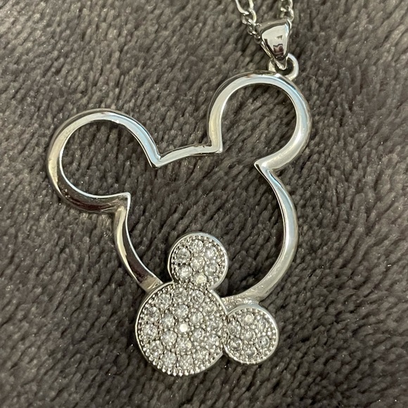 Stainless silver Mickey necklace - Picture 3 of 5
